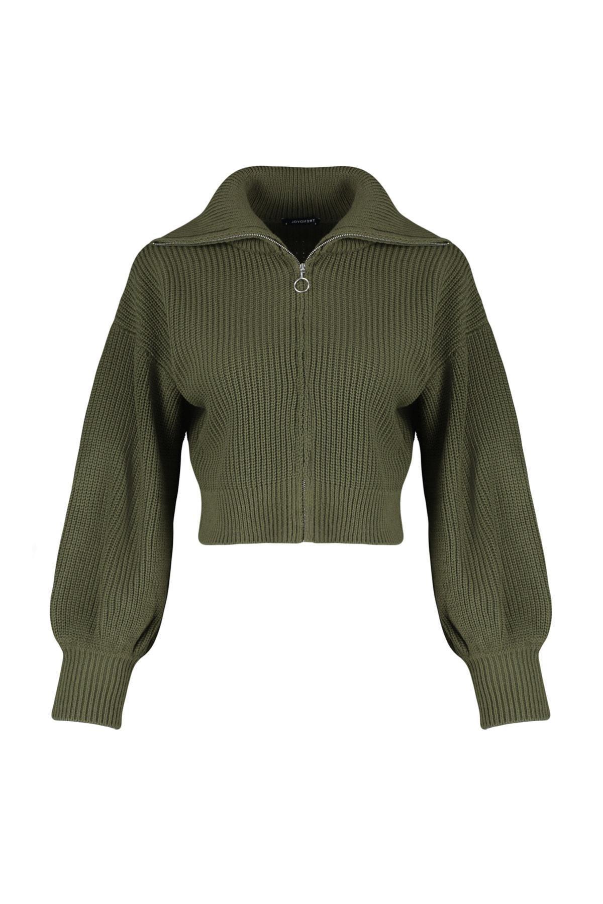 Cardigan - Khaki - Regular fit, Single, , large image number 5