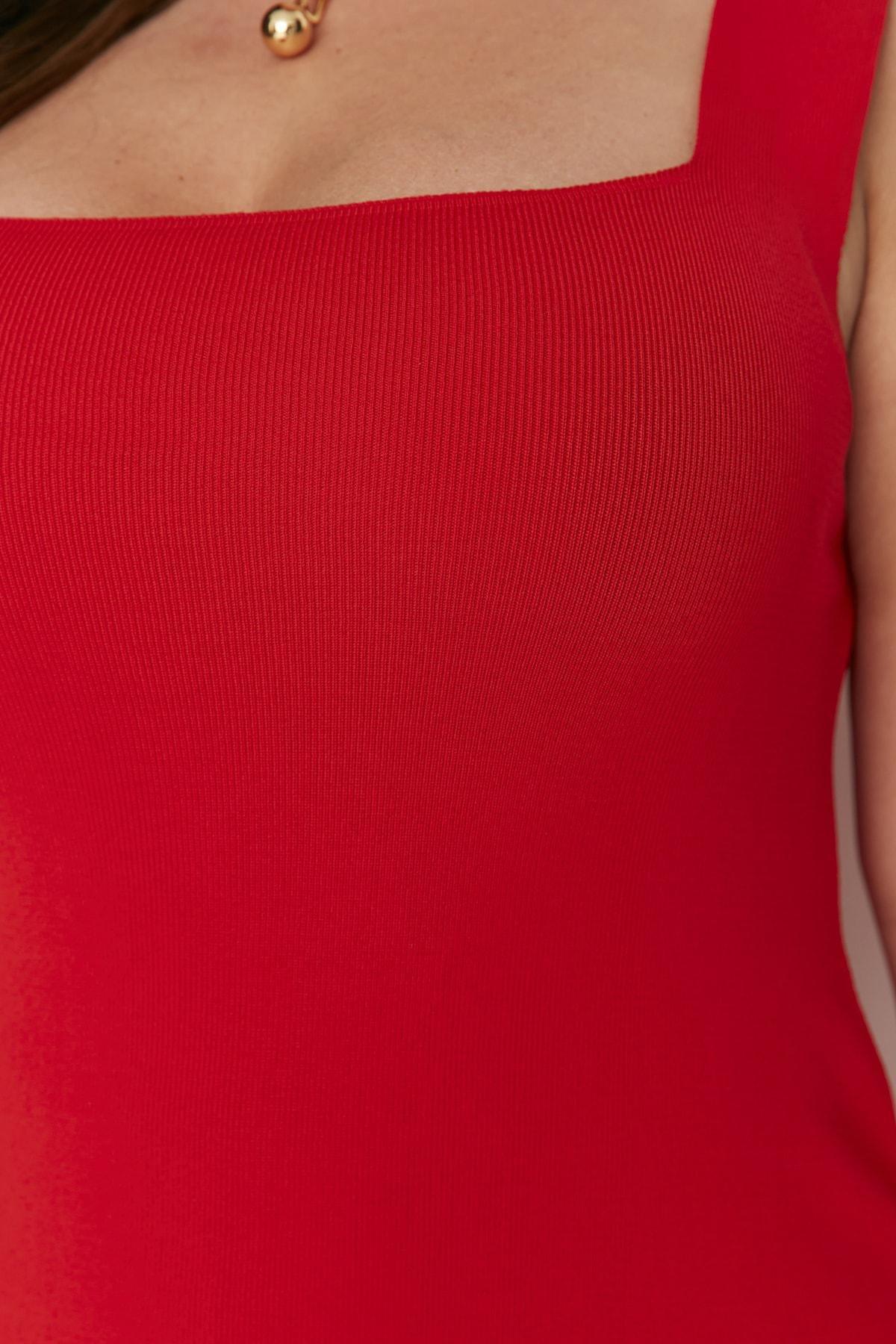 Trendyol - Red Bodycon Plus Size Dress