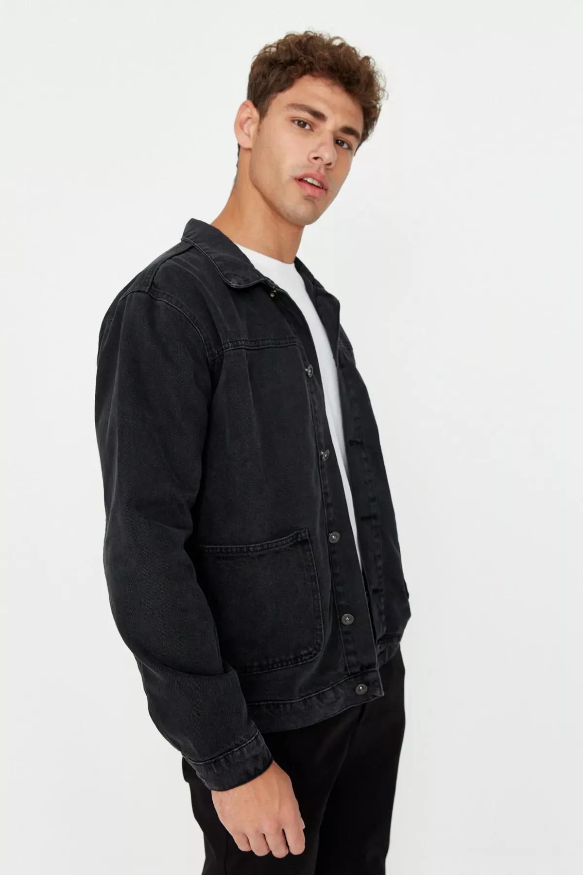 Black Regular Jacket, Black, medium