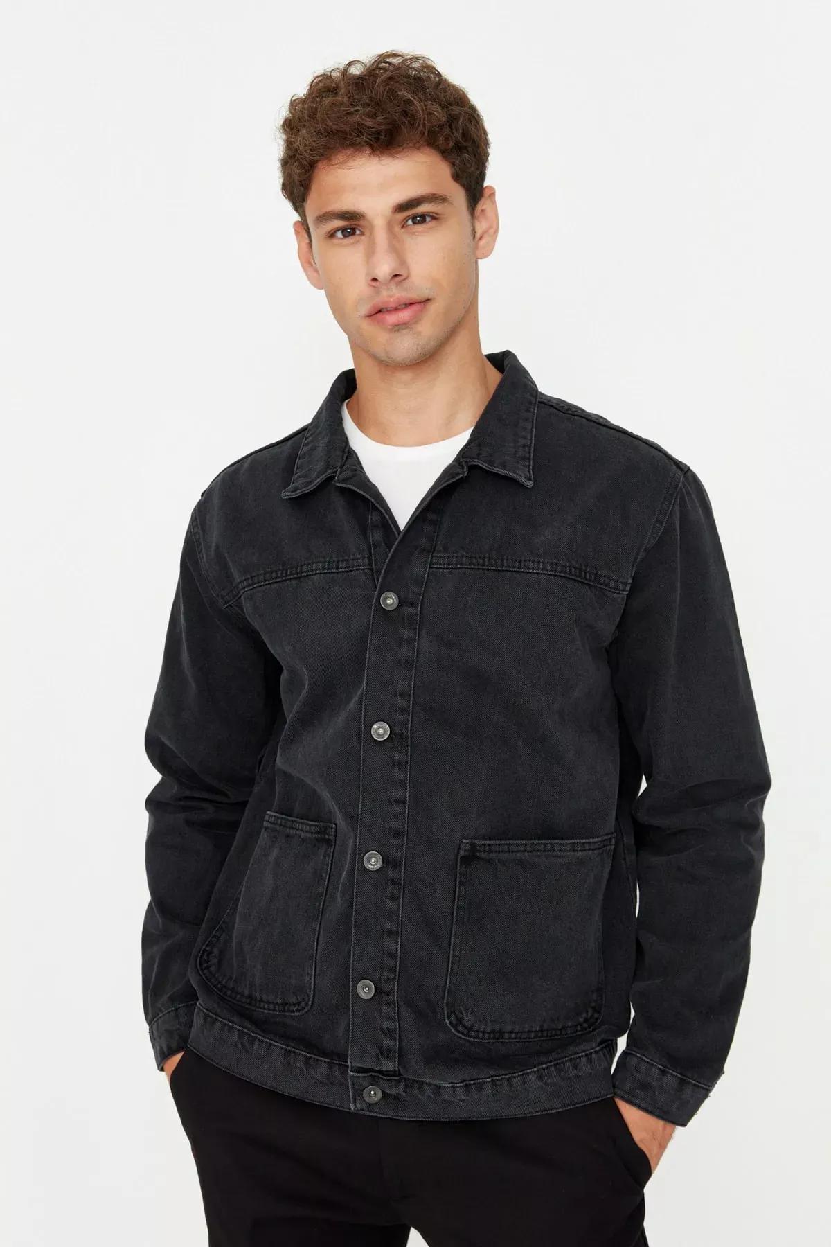 Black Regular Jacket, Black, medium
