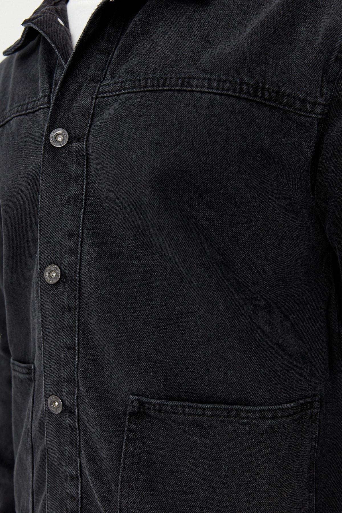 Black Regular Jacket, , large image number 3