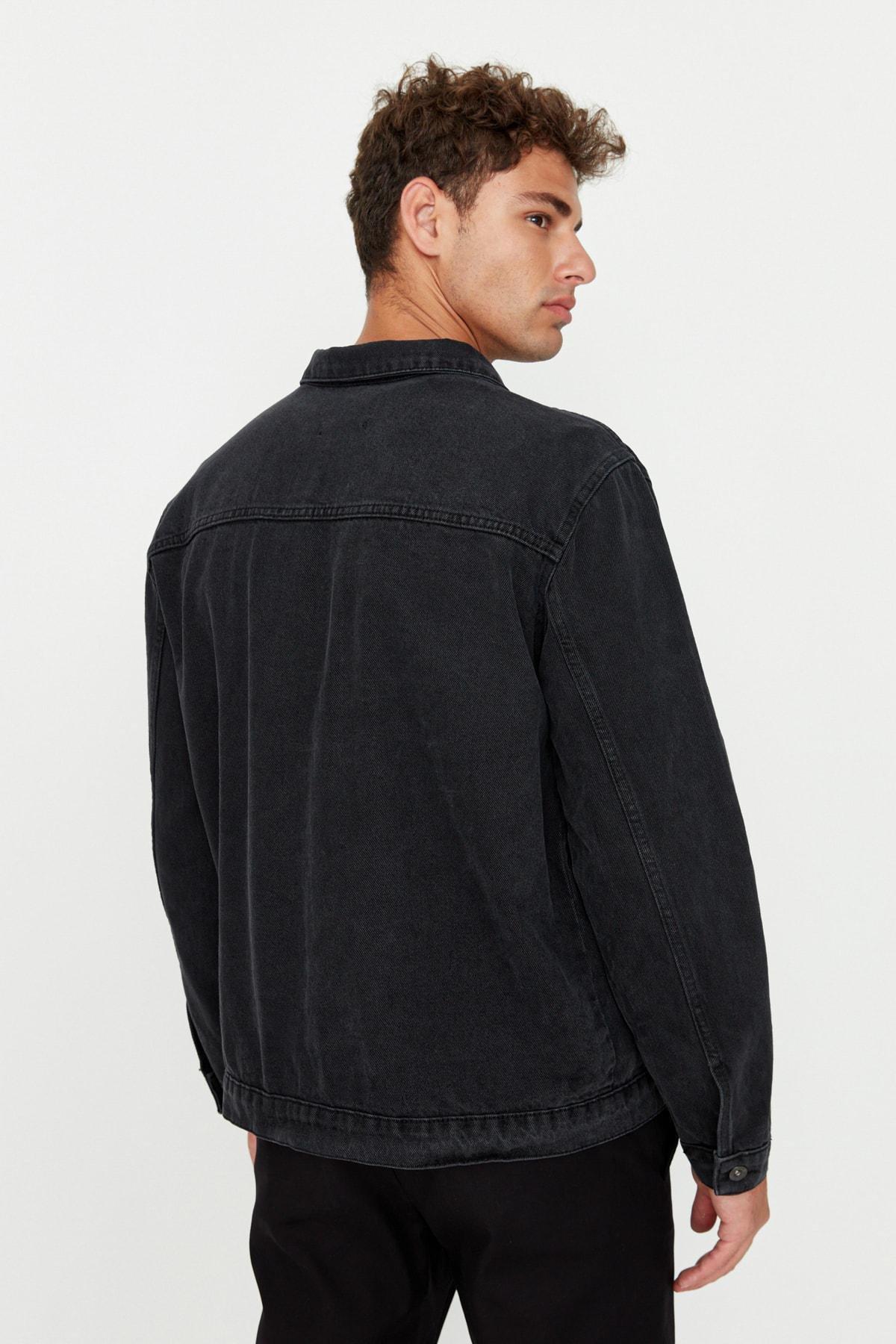 Black Regular Jacket, , large image number 4