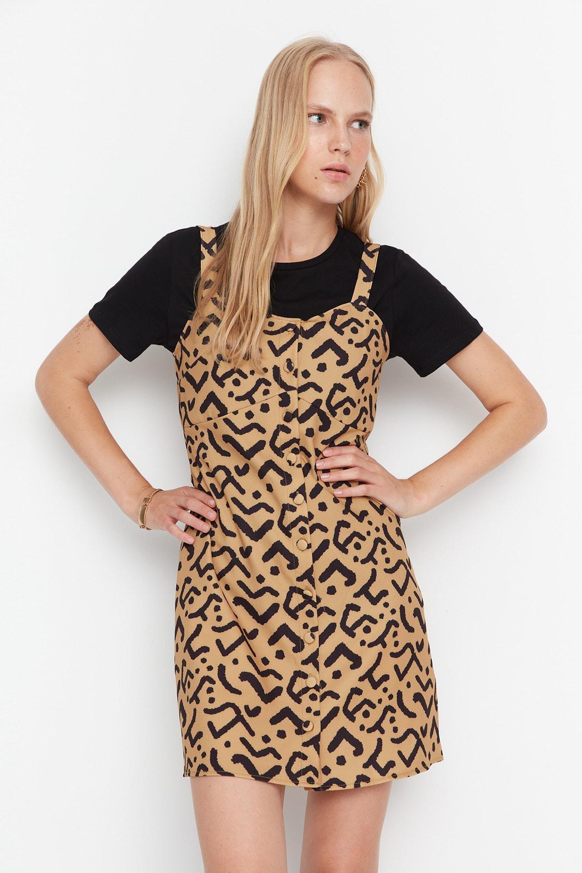 Brown Polka Dot Dress, , large image number 0