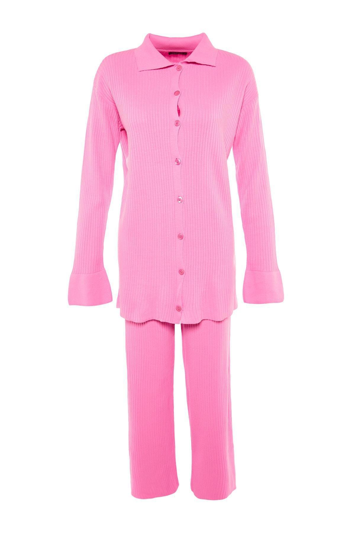 Pink Lapel Collar Co-Ord Set, , large image number 5
