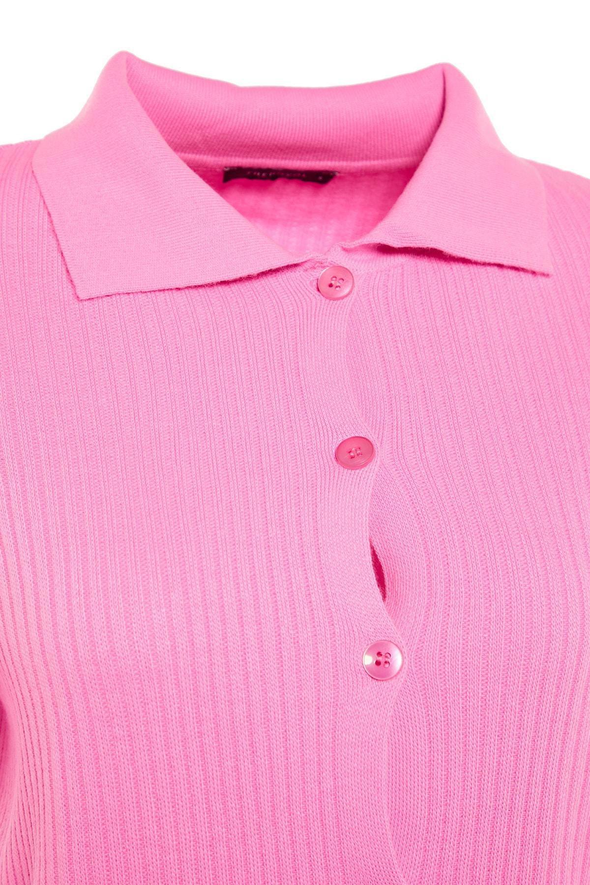 Pink Lapel Collar Co-Ord Set, , large image number 6