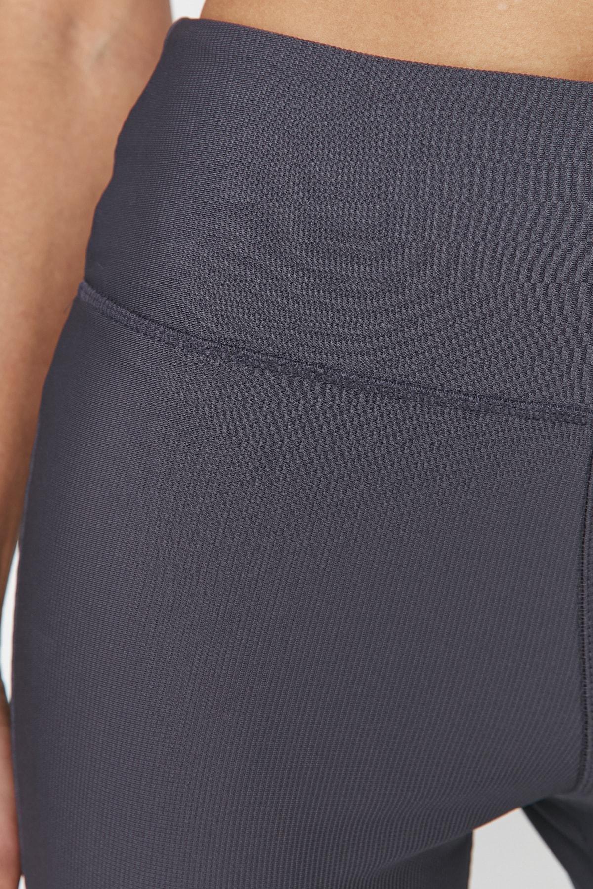 Gray High Waist Leggings, , large image number 4