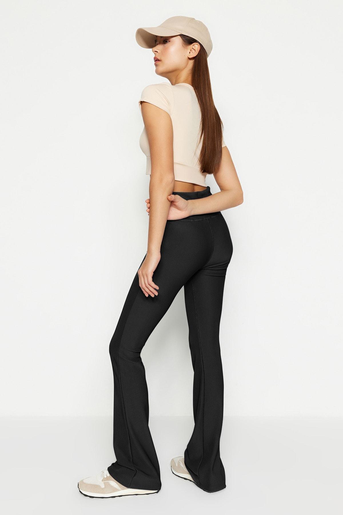 Black High Waist Leggings, , large image number 7