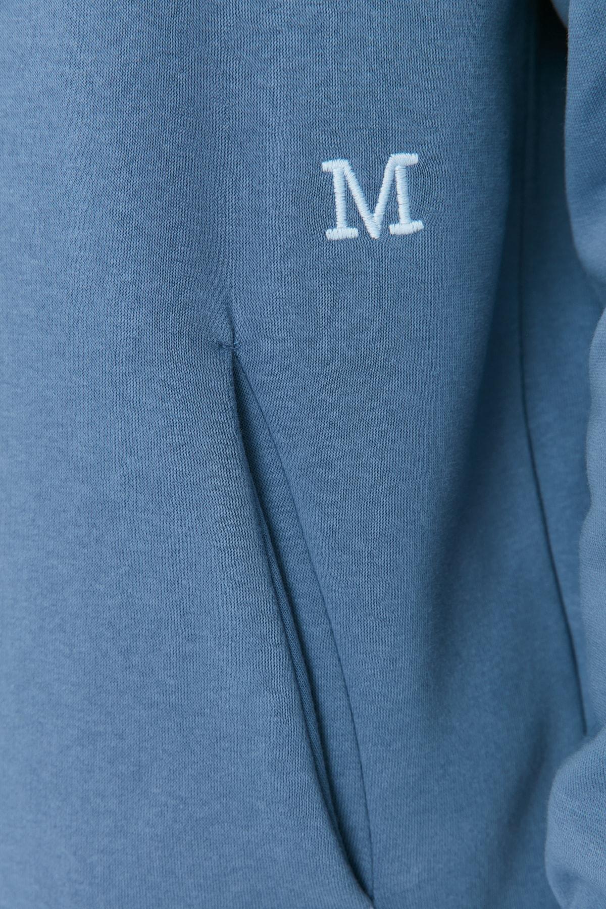 Blue Printed Oversize Sweatshirt, , large image number 3
