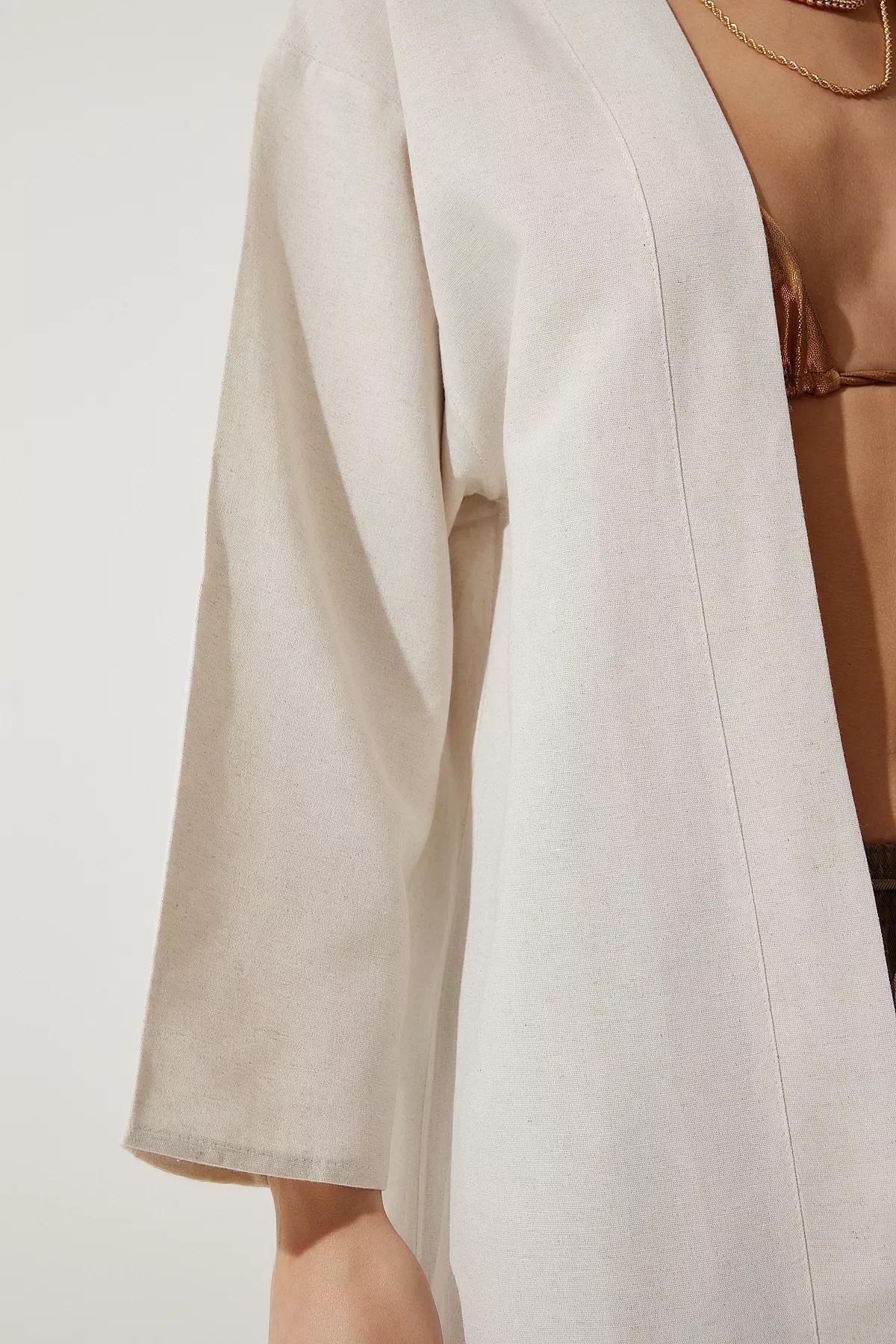 Beige Kimono, Cream, large image number 5