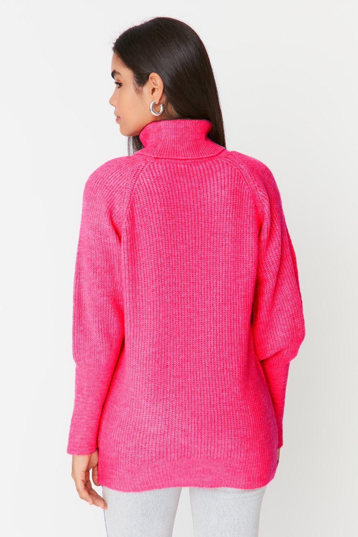 Pink Turtleneck Sweater