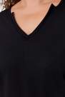 Trendyol - Black Oversize V-Neck Plus Size Sweatshirt