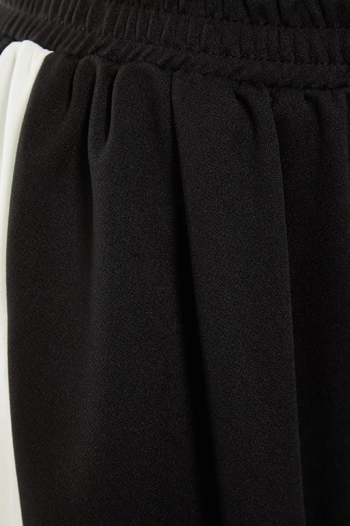 Black Relaxed Plus Size Pants, Black, large image number 5