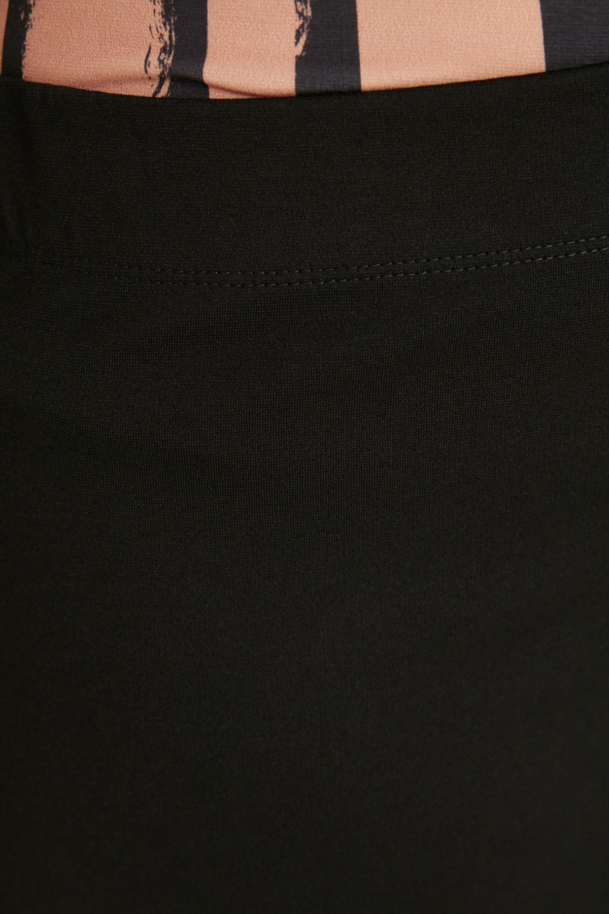 Black Slim Mini Plus Size Skirt, , large image number 12