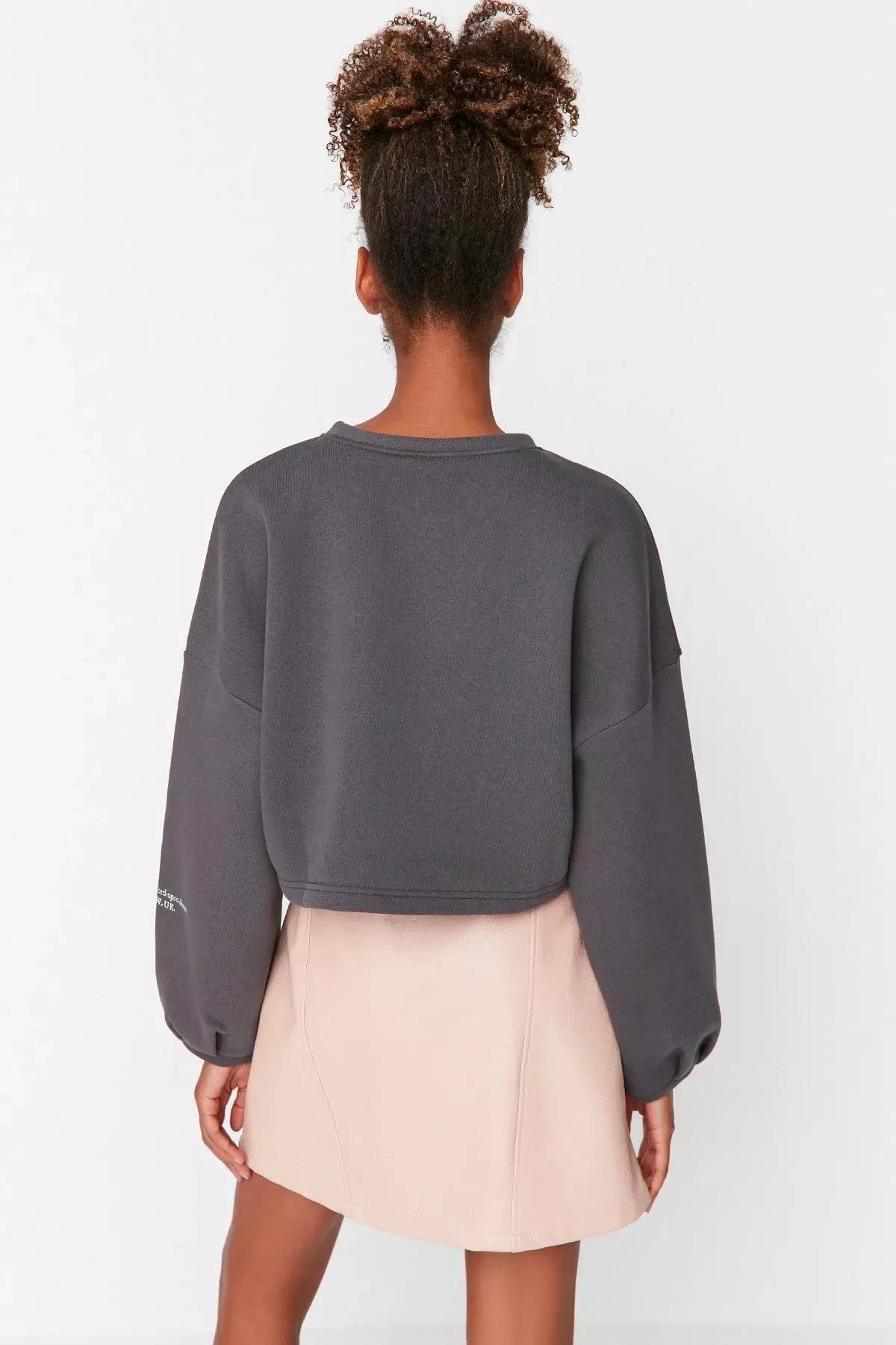 Black Oversize Sweatshirt, Black, large image number 3