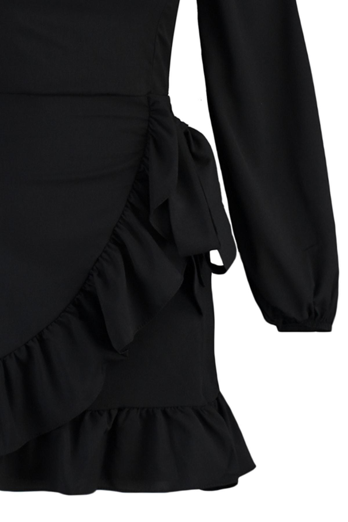 Trendyol - Black A-Line Sweetheart Dress