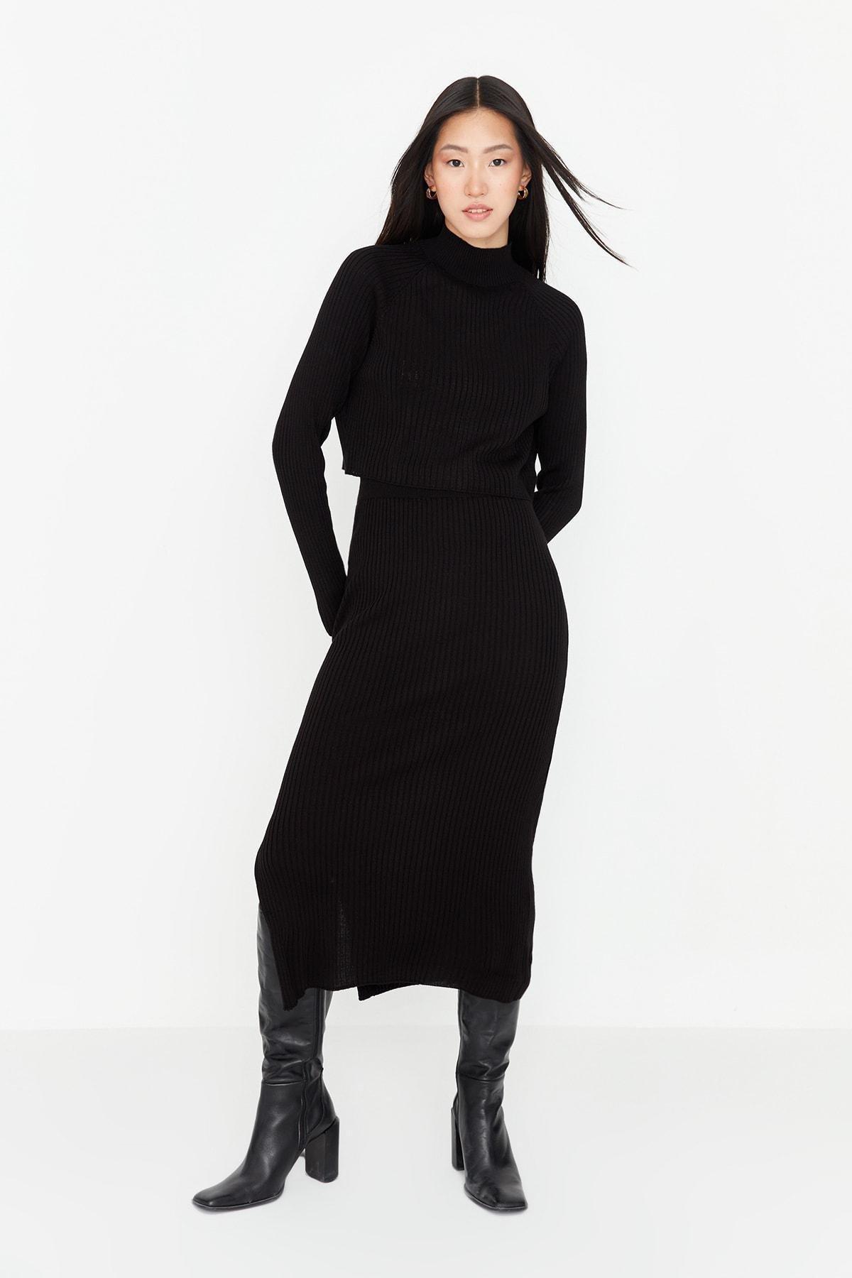 Black Fitted Co-Ord Set, , large image number 0