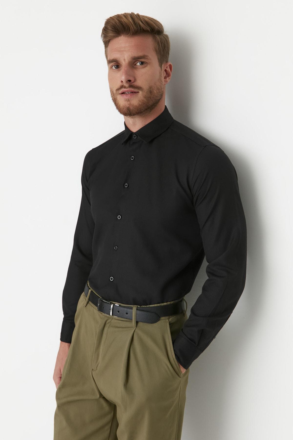 Black Collar Shirt, , large image number 0