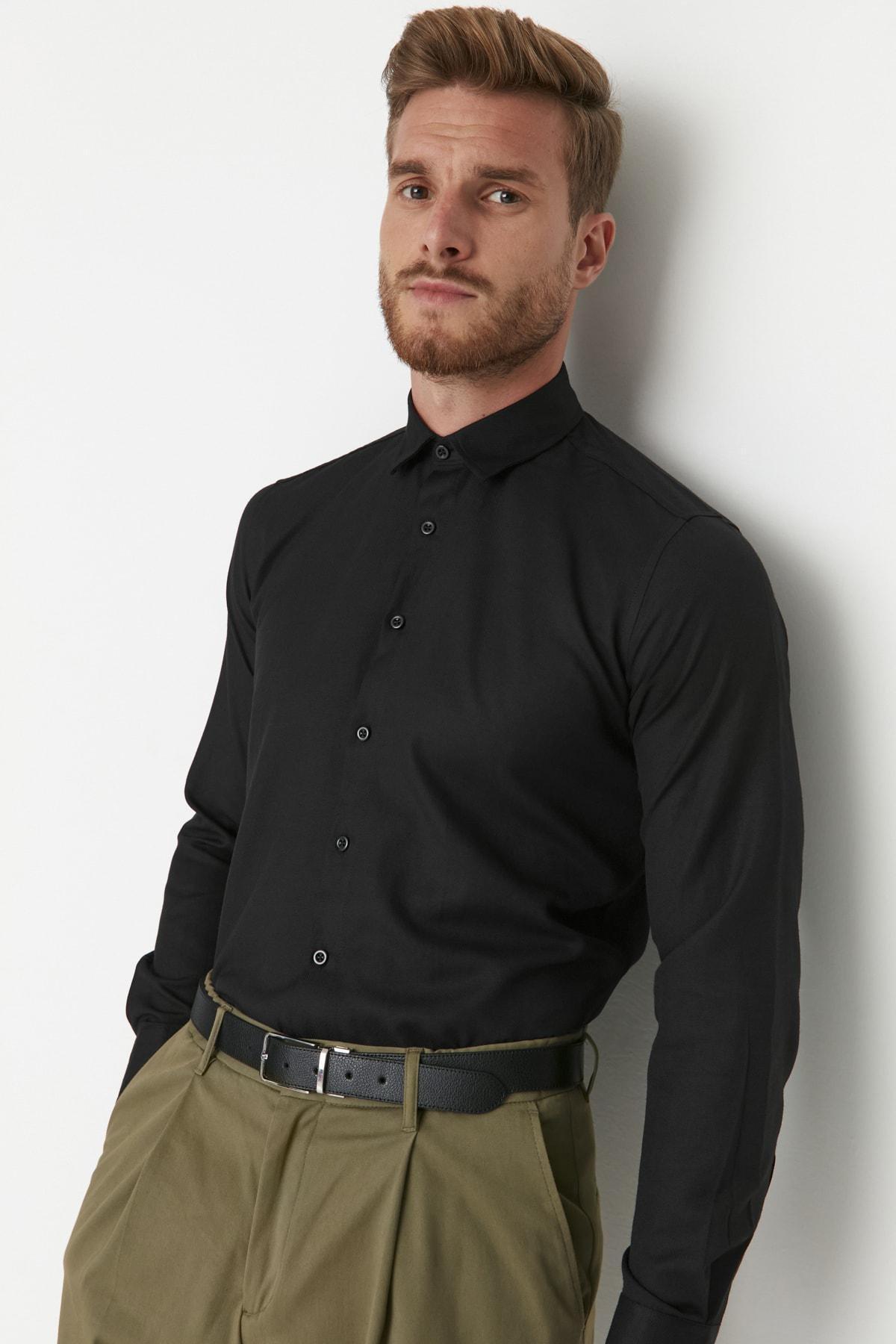 Black Collar Shirt, , large image number 1