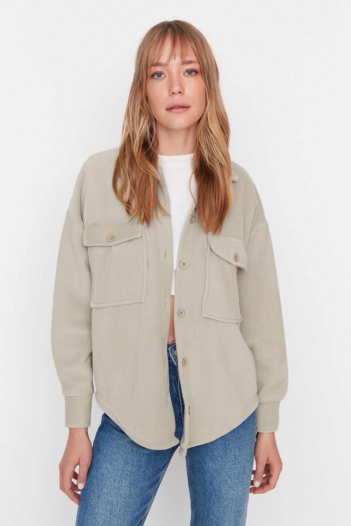 Beige Oversize Jacket, , large image number 1