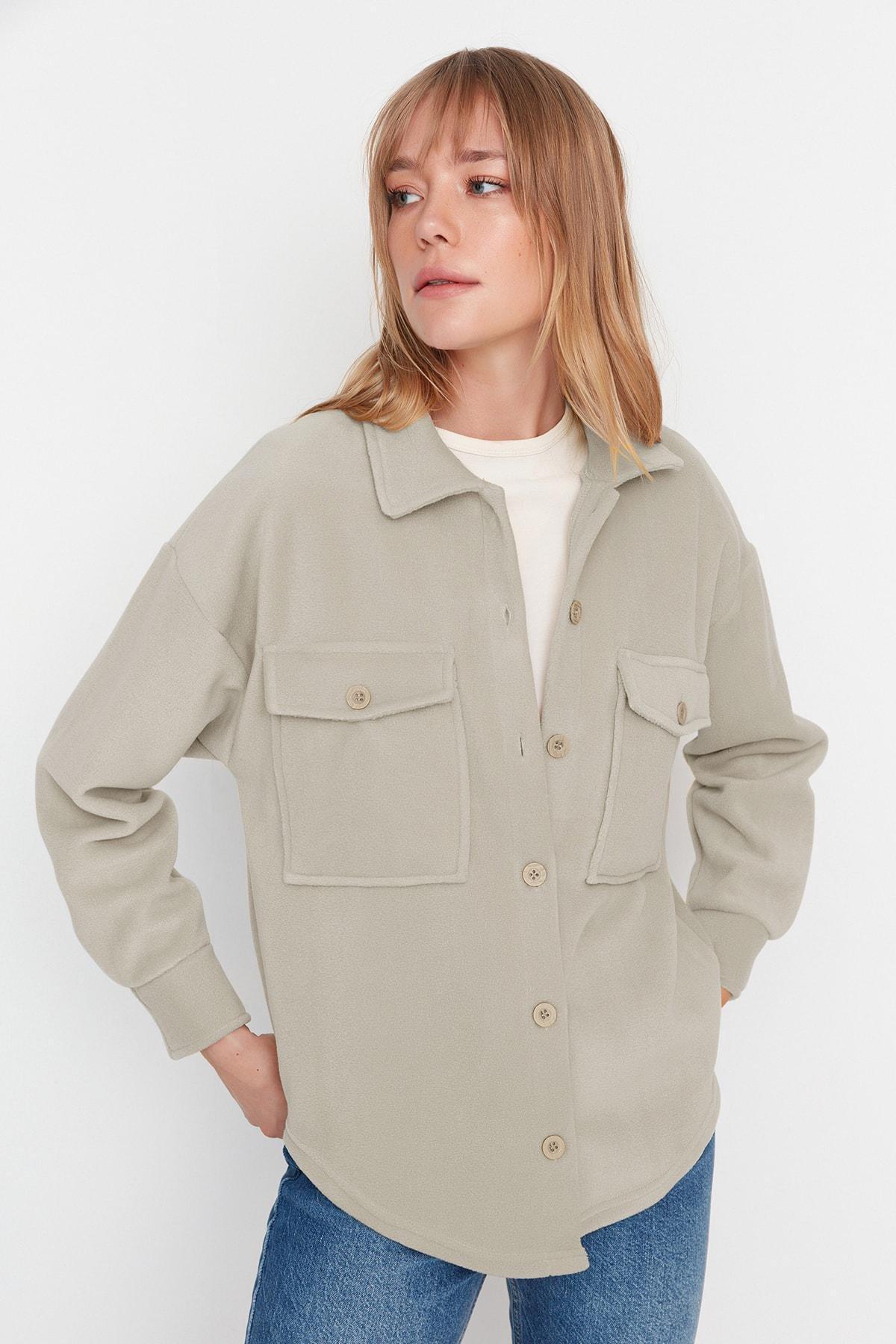 Beige Oversize Jacket, , large image number 2