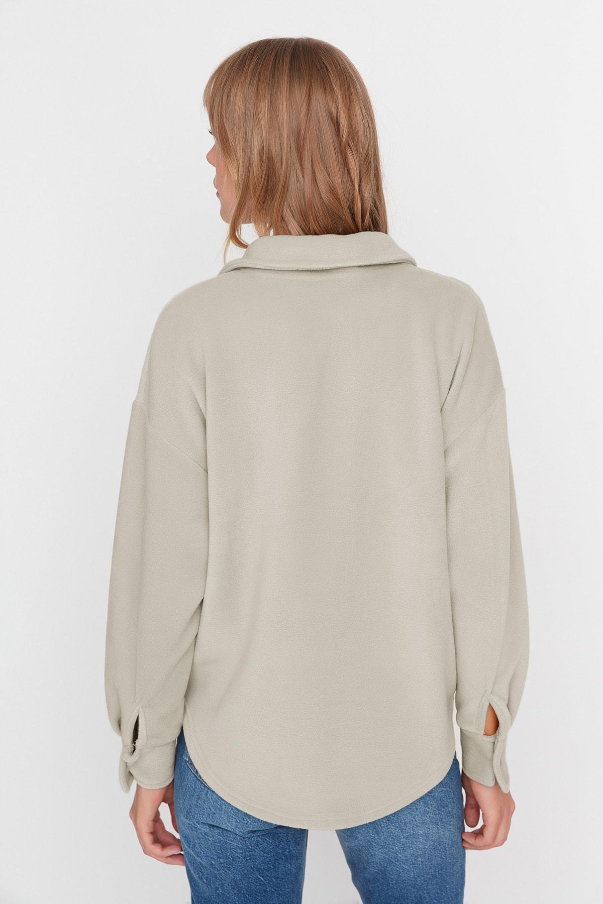 Beige Oversize Jacket, , large image number 4