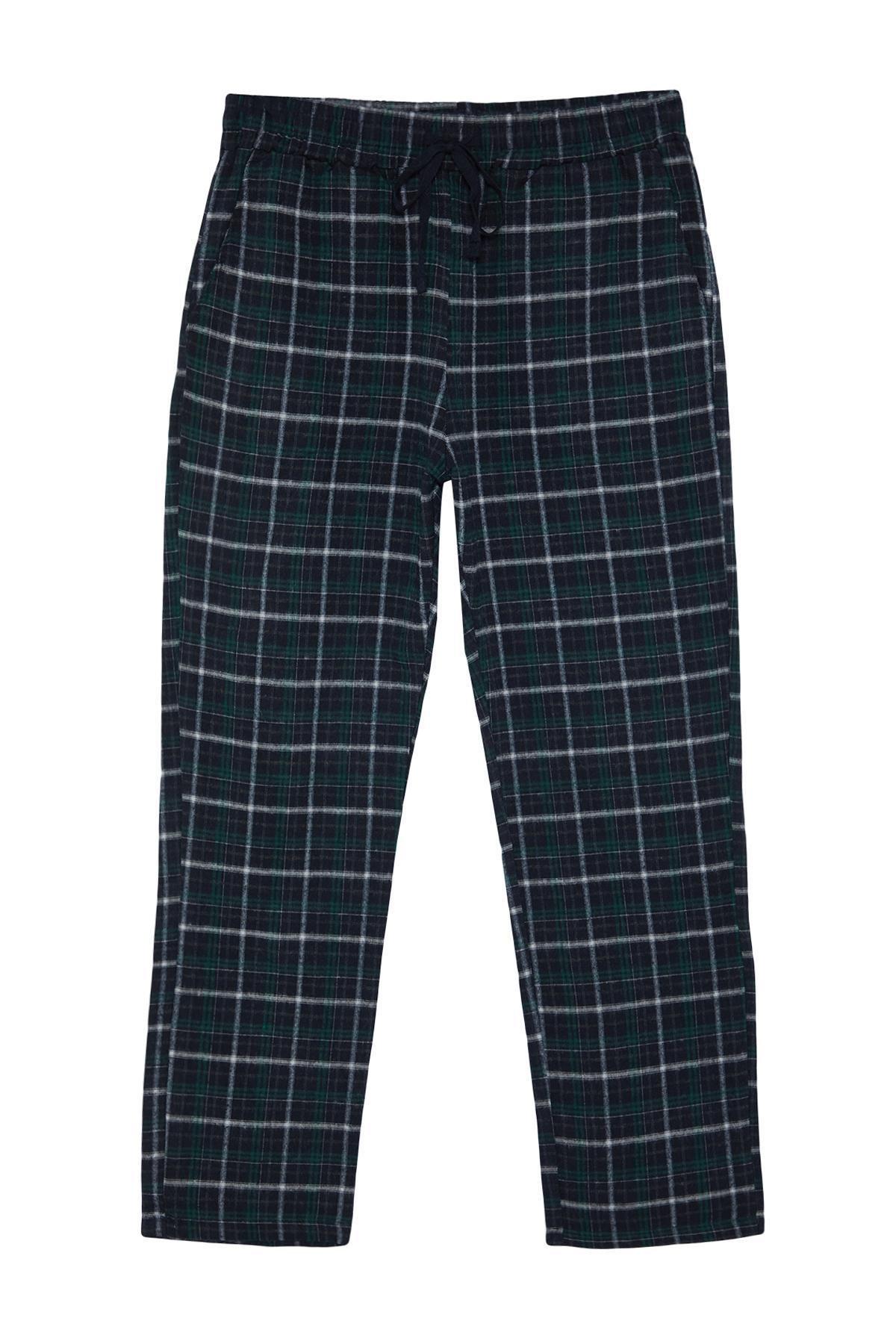 Navy Plaid Unisex Pajama Bottoms, , large image number 5