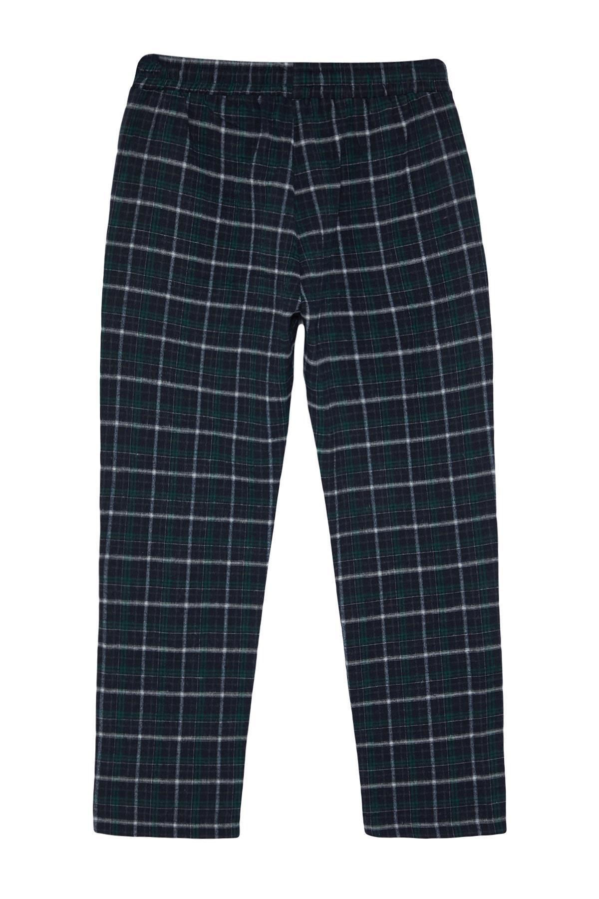 Navy Plaid Unisex Pajama Bottoms, , large image number 7