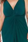 Trendyol - Green V-Neck Plus Size Dress
