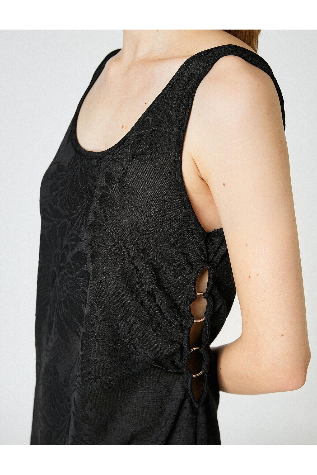Koton - Black Floral Midi Dress