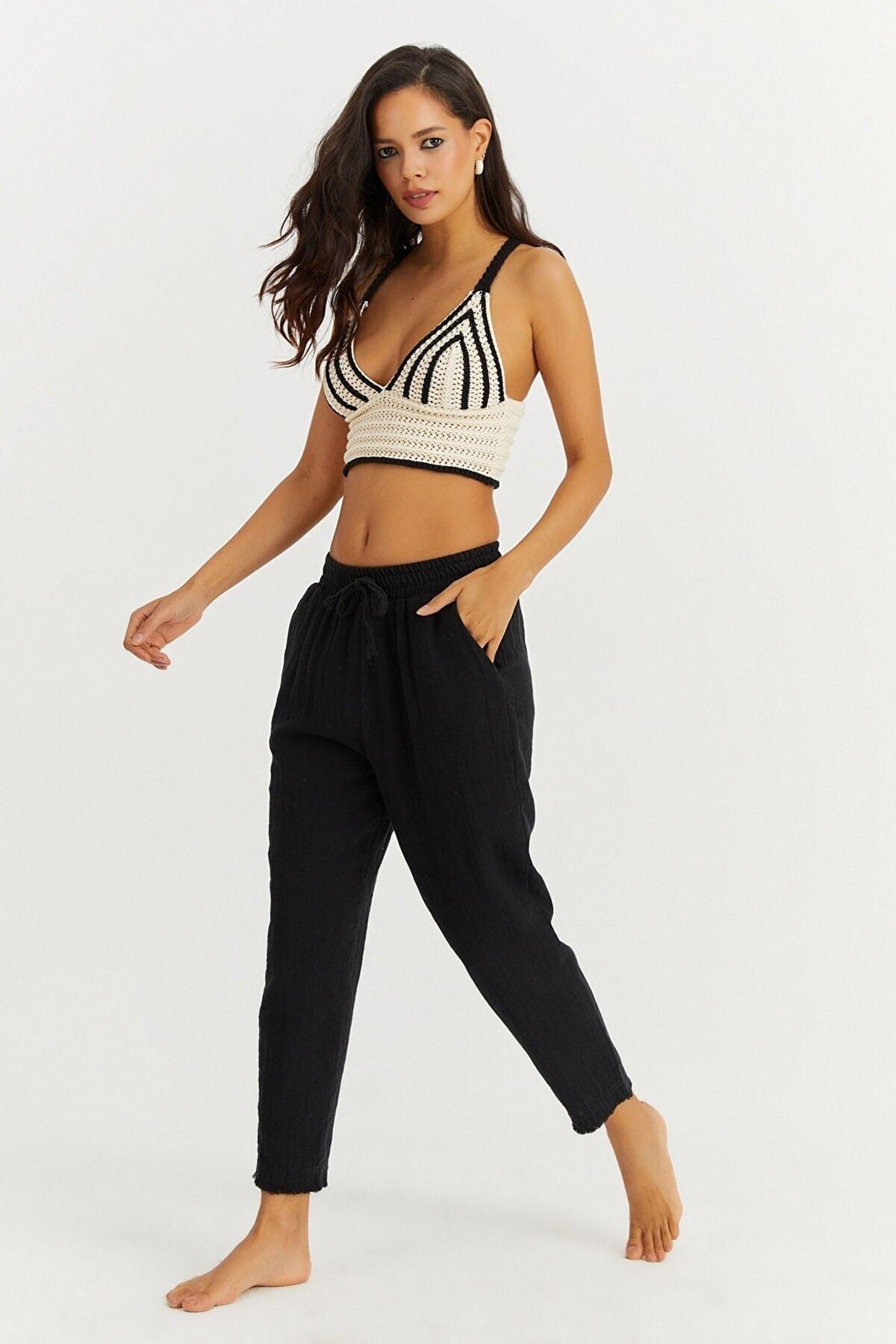 Cool & Sexy - Black Linen Pants