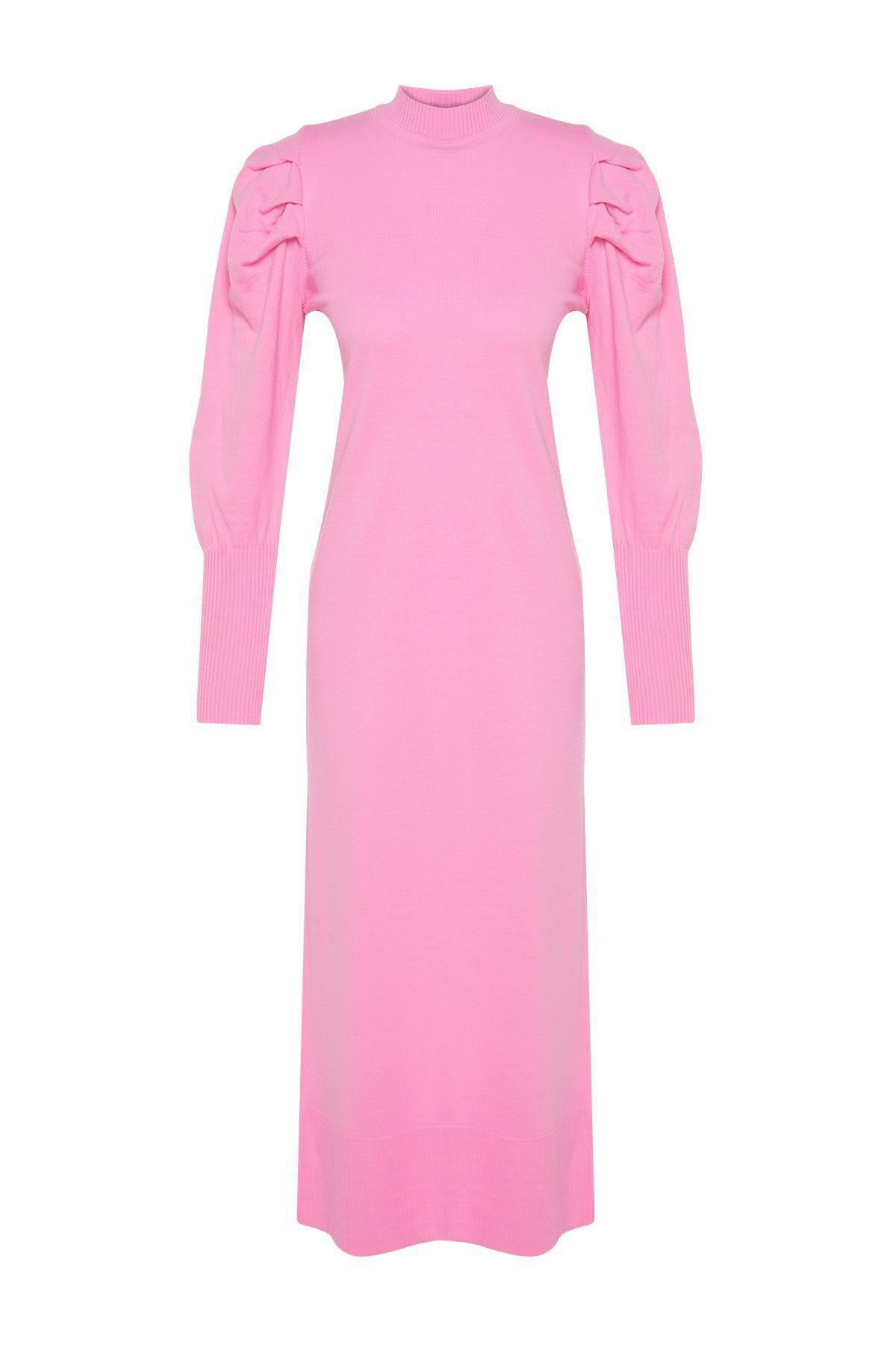 Pink Frill Ruffle Maxi Dress, Pink, large image number 2