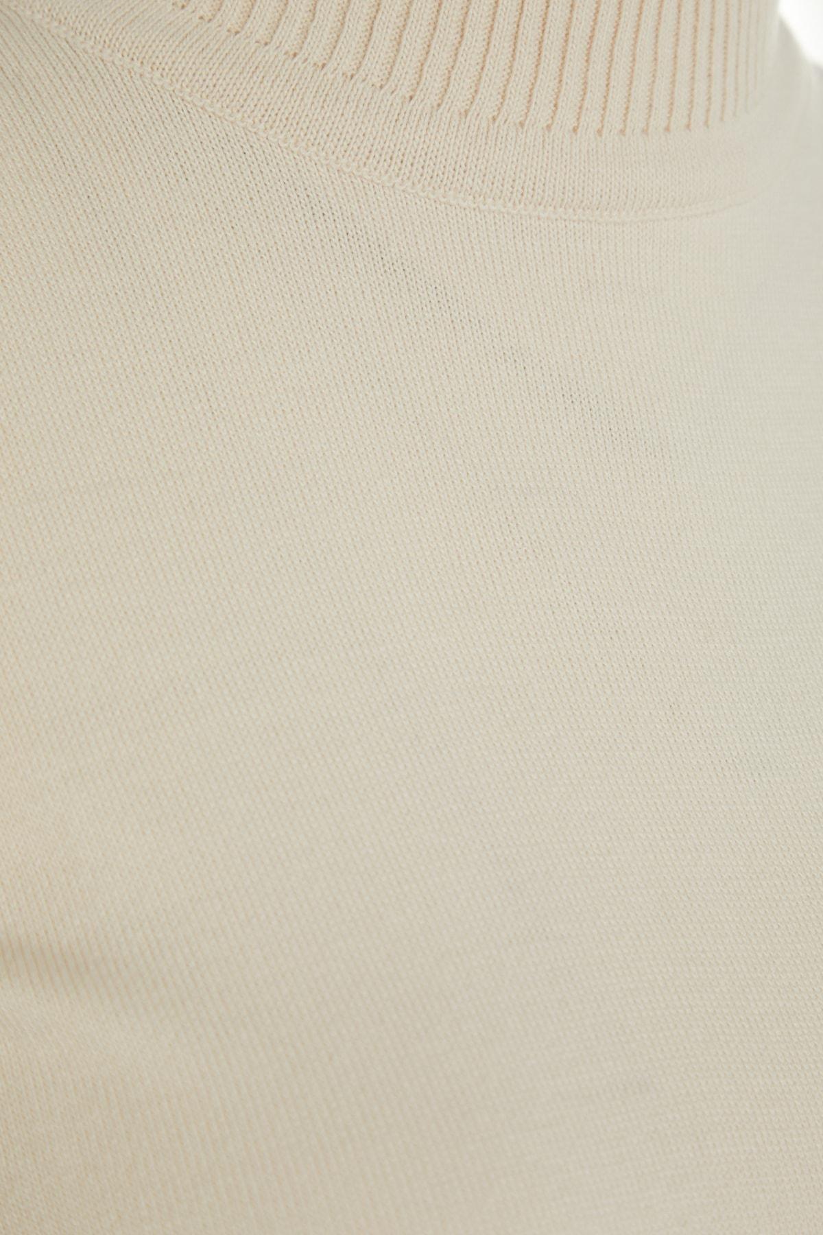 Grey Crew Neck Shift Dress, Beige, large image number 6