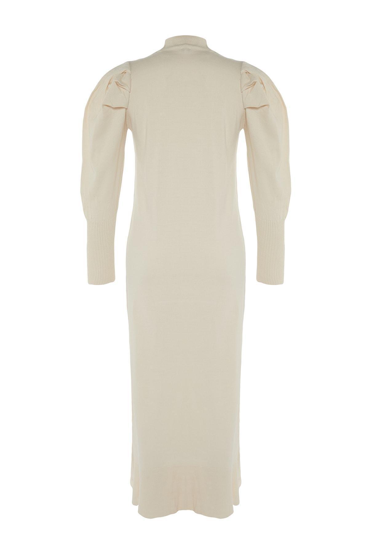 Grey Crew Neck Shift Dress, Beige, large image number 7