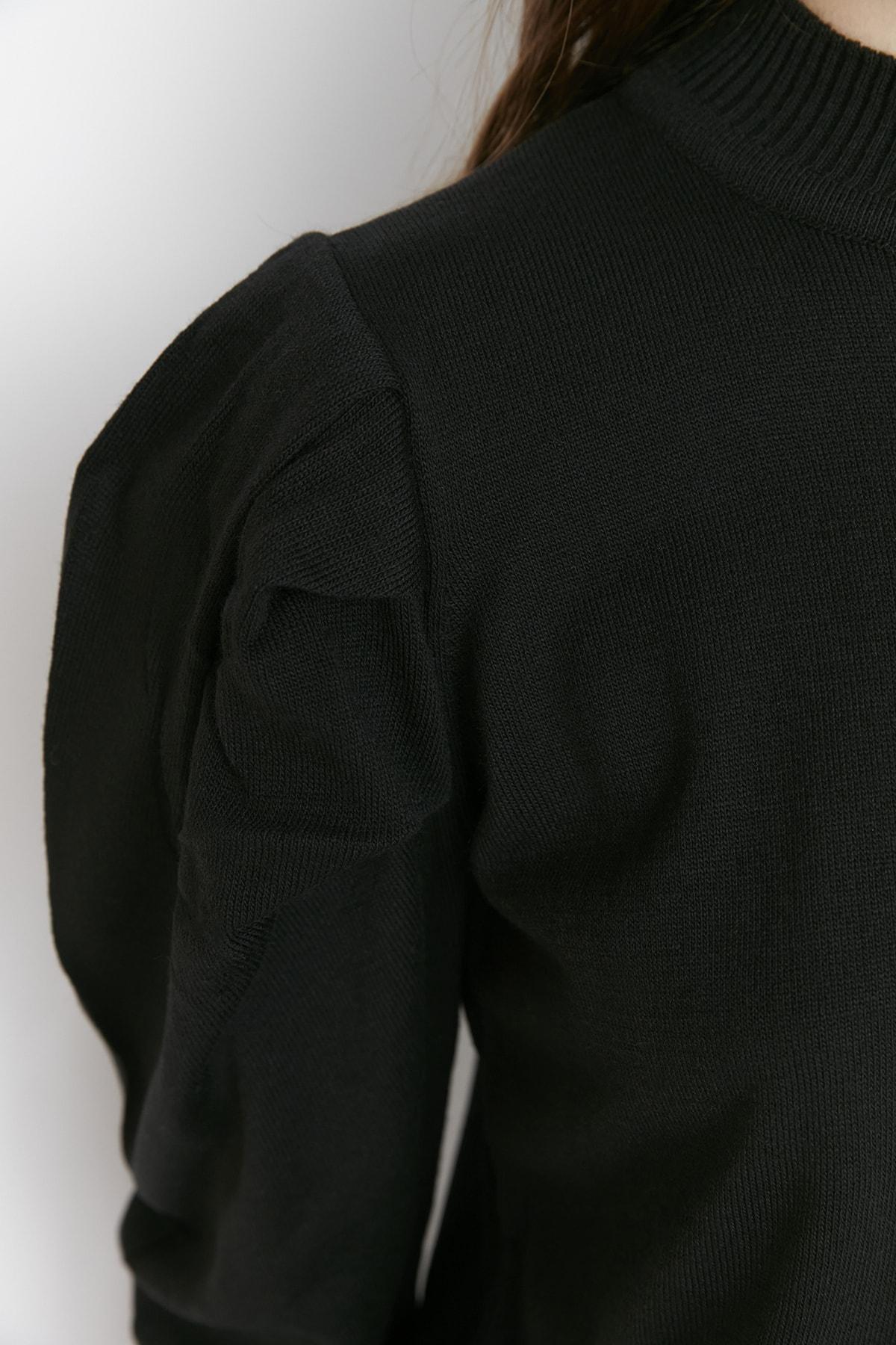 Black Crew Neck Shift Dress, , large image number 3