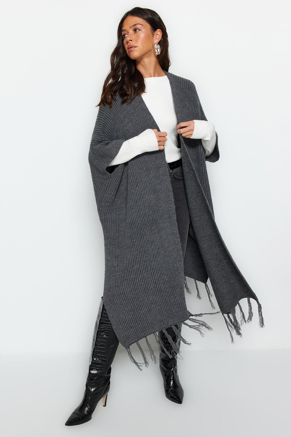Gray Regular Cardigan, , large image number 0
