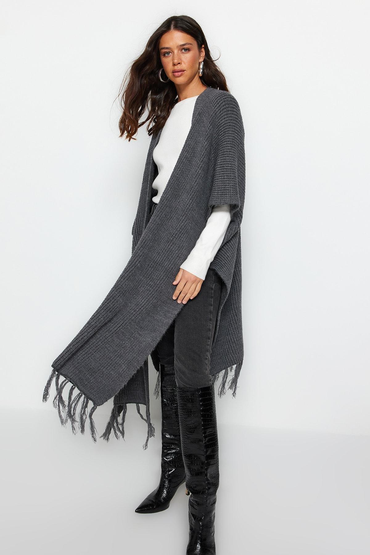 Gray Regular Cardigan, , large image number 2