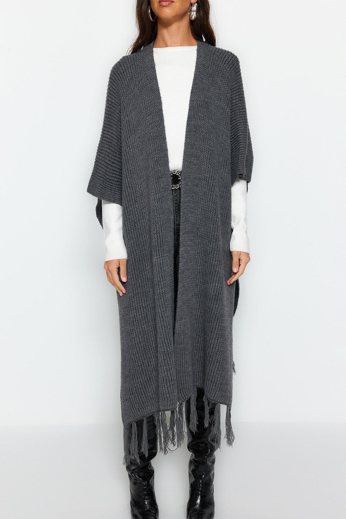 Gray Regular Cardigan, , large image number 4