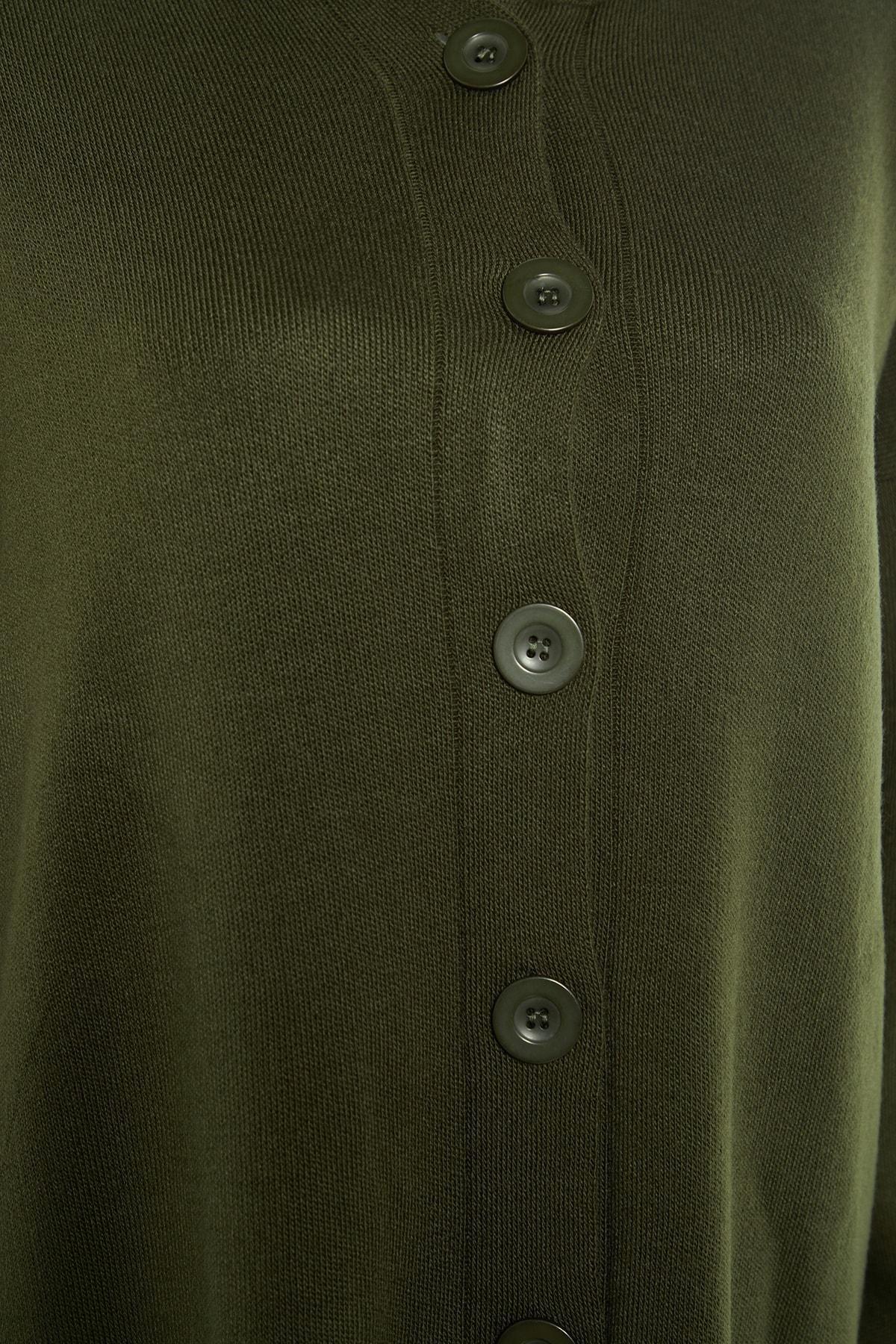Khaki Relaxed Shawl Collar Co-Ord Set, , large image number 6