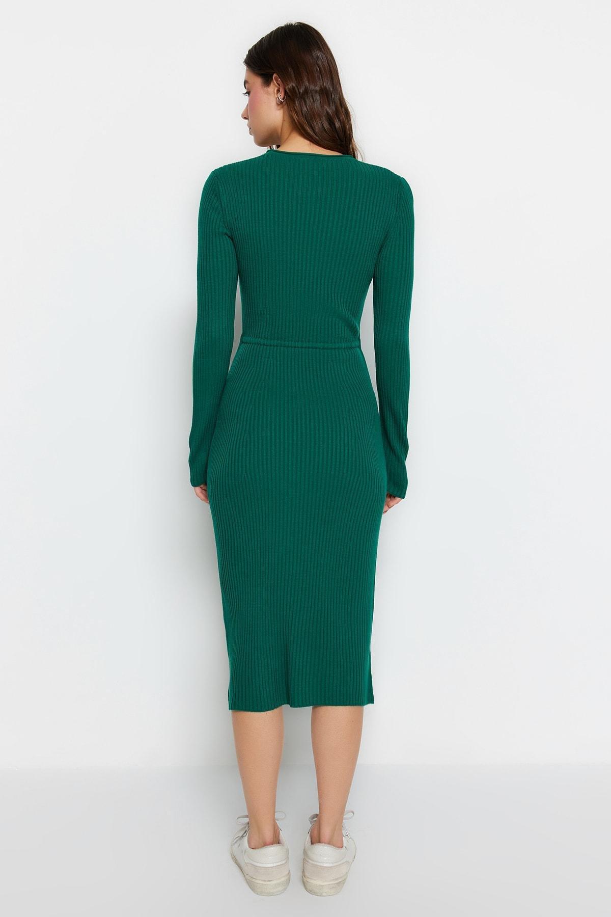 Green Bodycon Dress, Green, large image number 4