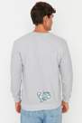 Trendyol - Gray Slim Crew Neck Sweatshirt