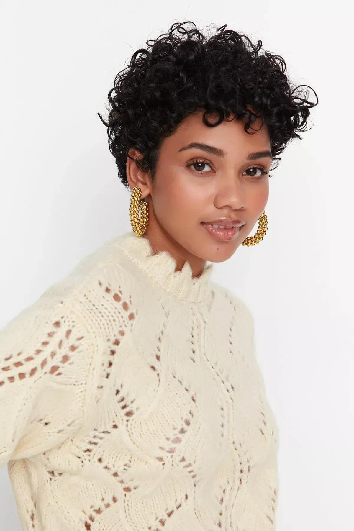 Beige Ajoure Sweater, Ecru, large image number 2