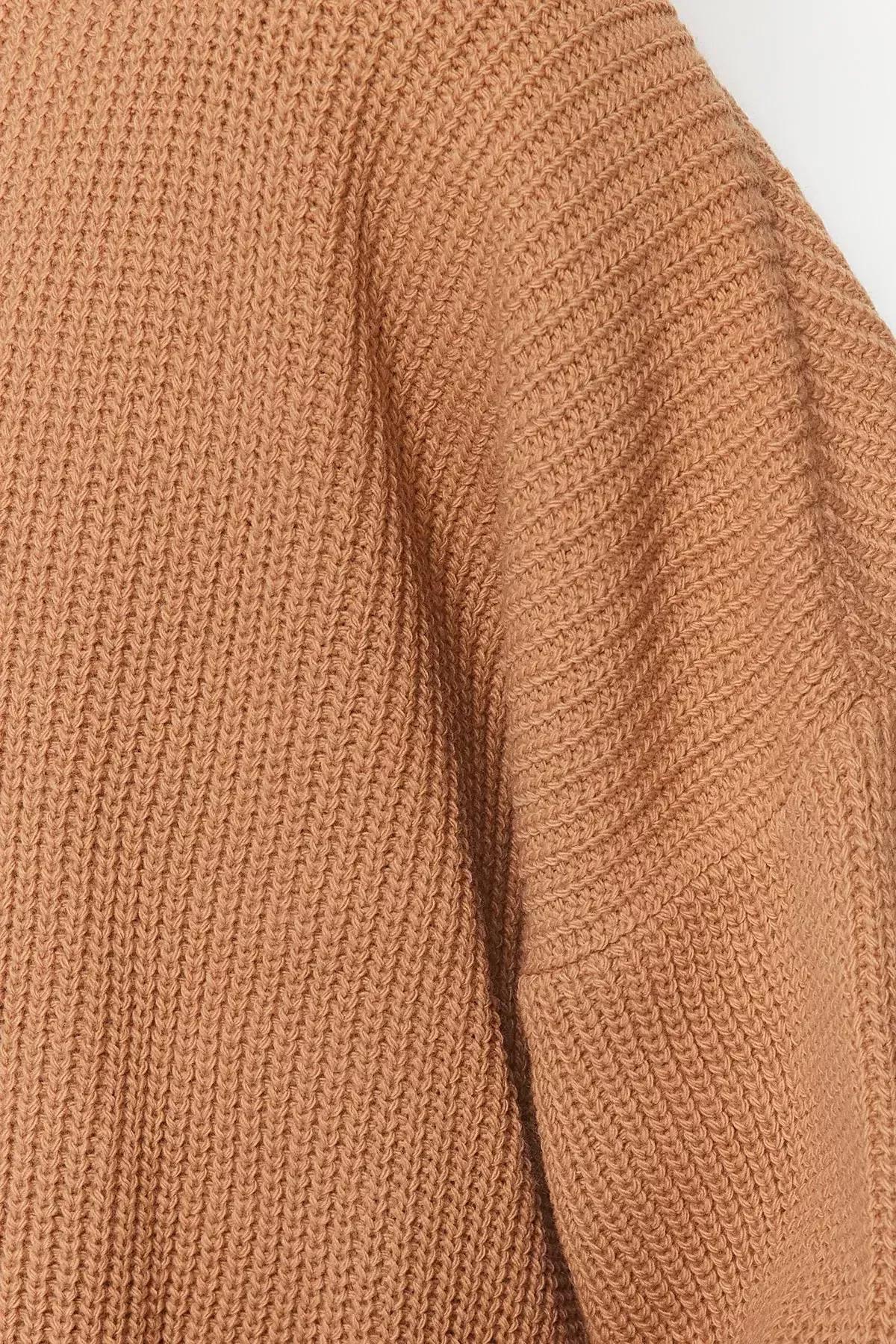 Grey Wide Fit Basic Sweater, Beige, large image number 3
