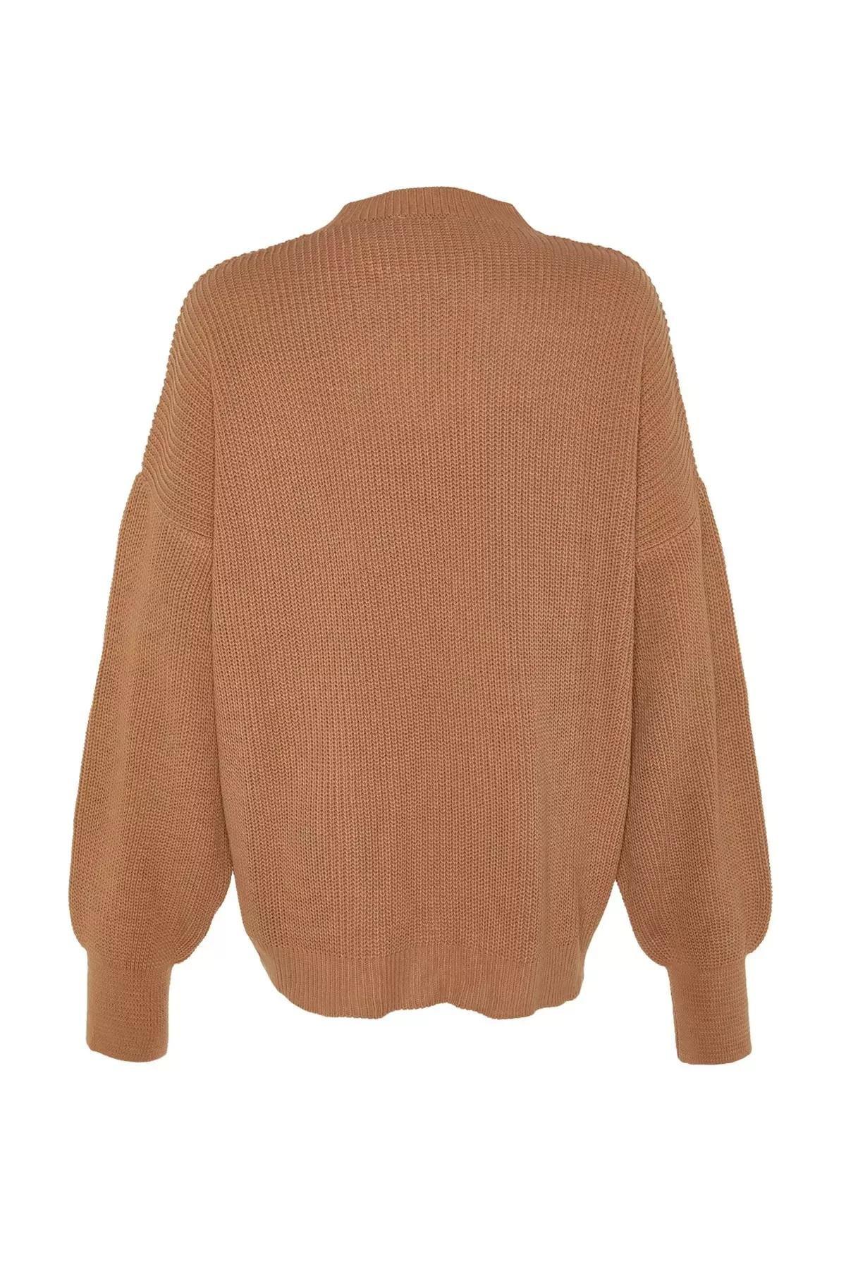 Grey Wide Fit Basic Sweater, Beige, large image number 6