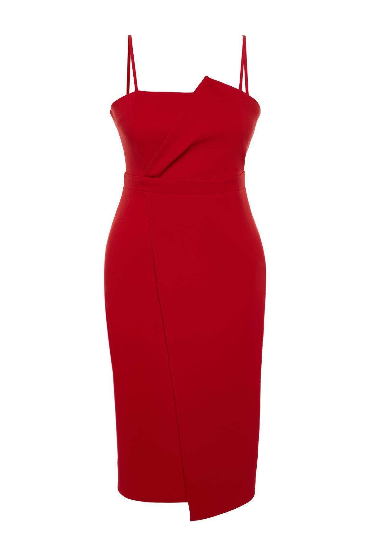 Red Woven Plus Size Dress, , large image number 6