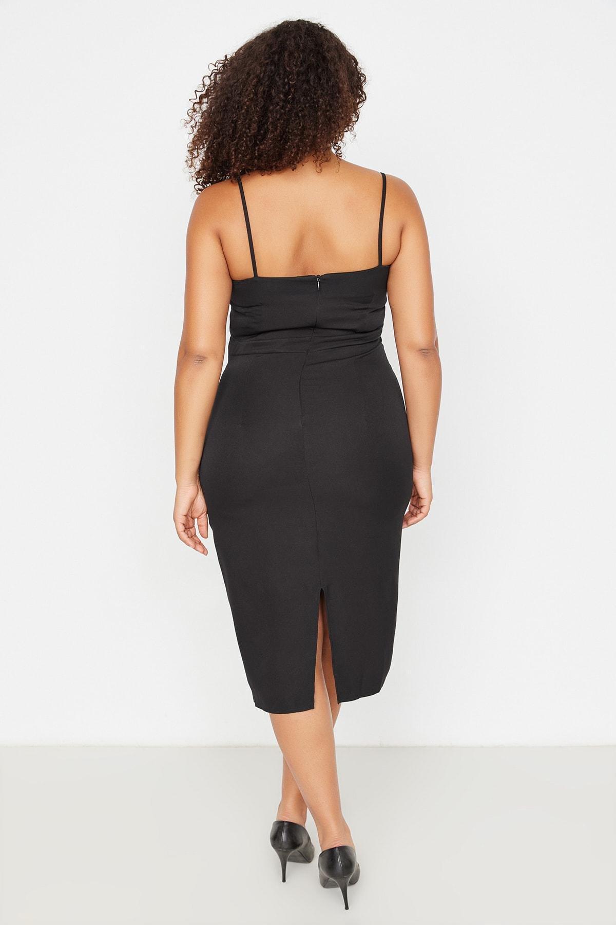 Trendyol - Black Bodycon Plus Size Dress