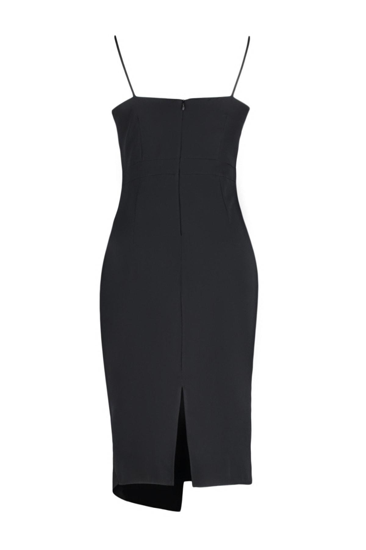 فستان بقصة ضيقة للمقاسات الكبيرة، أسود, Black, large image number 7