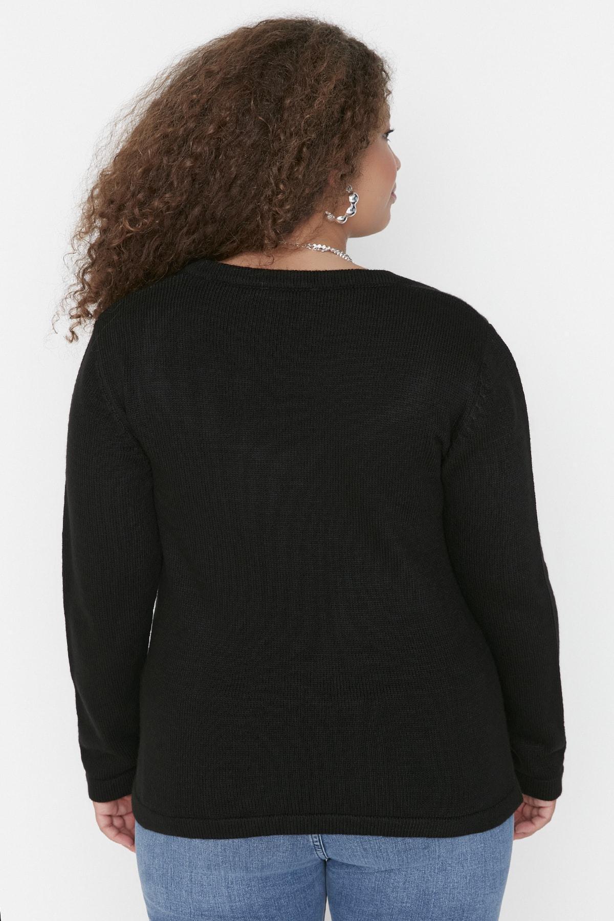 Black Sweetheart Plus Size Sweater, , large image number 4