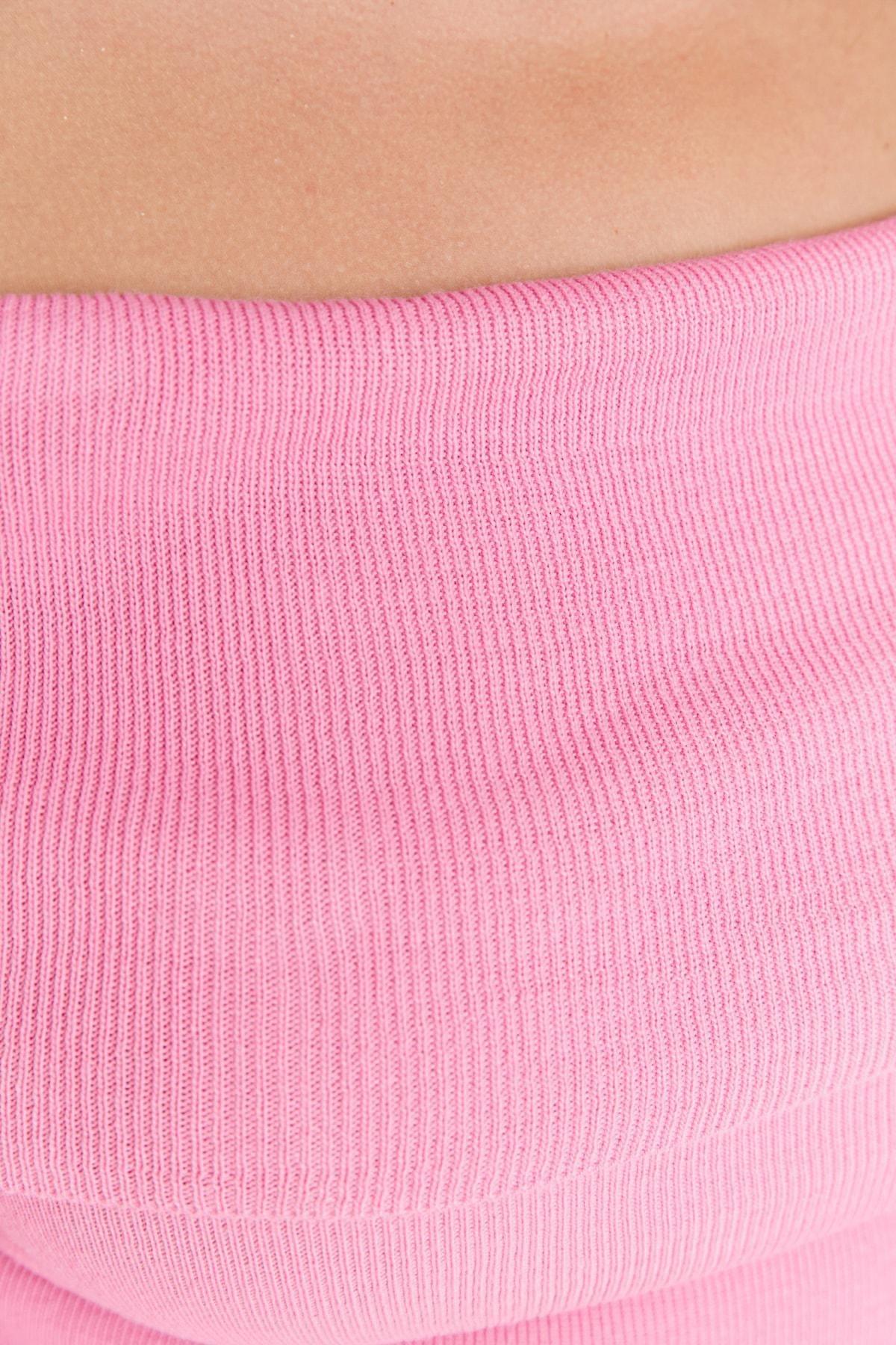 Pink Boat Neck Plus Size Sweater, , large image number 3