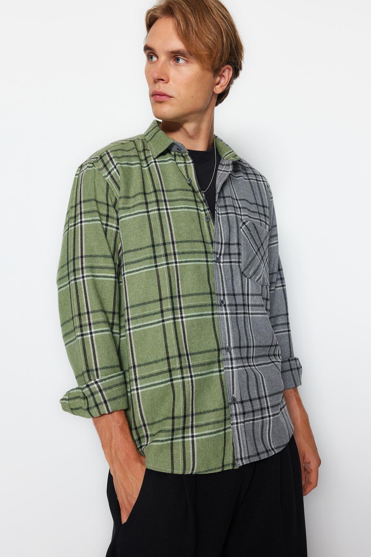 Multicolour Colourblock Collar Shirt, , large image number 2
