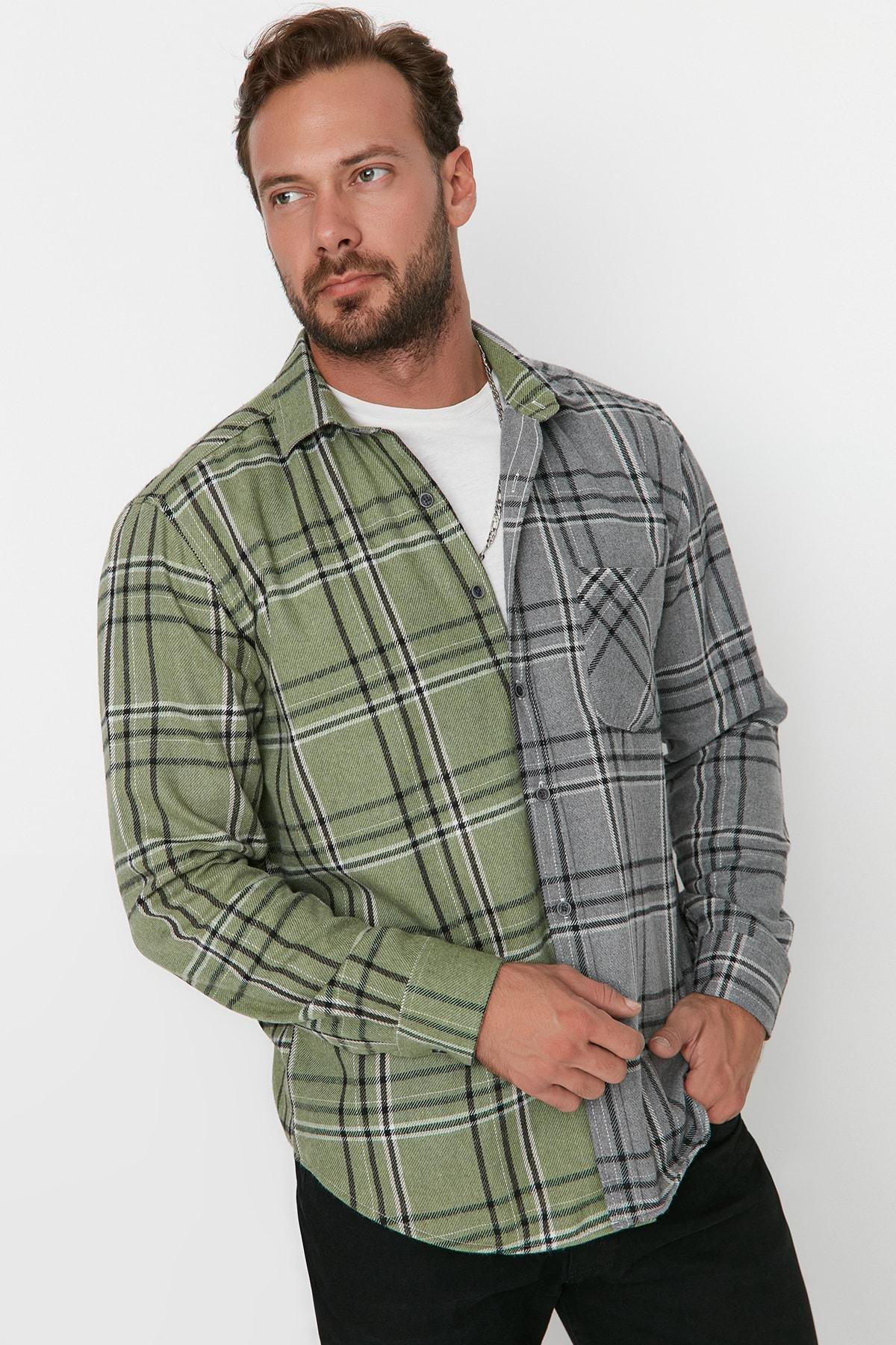 Multicolour Colourblock Collar Shirt, , large image number 3